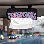 Car Tissue Holder Car Visor Organizer Tissue Box Holder for Car Sun Visor Organizer with Car Vehicle Accessories Essentials Interior for Women Men Pink Leopard Pattern