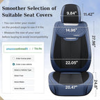 Coverado Front Seat Covers, Breathable Nappa Leather Car Seat Cover, Universal Seat Covers for Cars, Waterproof Car Seat Prot