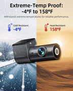 4K Dash Cam Front and Rear, 64GB SD Card, 1.5” IPS Display Car Camera, 5Ghz WiFi+App Control, Night Vision, 24H Parking Mode,