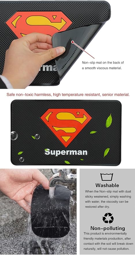 Tianmei 10.6in x 6.1in Extra Large Size Anti-Slip Rubber Pad, Car Dashboard Universal Non-Slip Mat use for Cell Phones, Sungl
