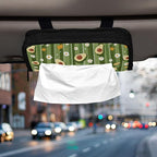 Car Tissue Holder Car Visor Organizer Tissue Box Holder for Car Sun Visor Organizer with Car Vehicle Accessories Essentials Interior for Women Men Green Striped Halved Avocados Daisy