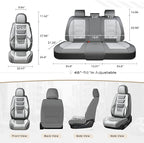 Coverado Car Seat Covers Full Set, Seat Covers for Cars, Front Seat Covers and Back Seat Cover Waterproof Leather Automotive 
