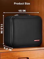 SMARTAKE Fireproof Document Box with Lock, Hard Case Waterproof Safe Box File Organizer, for Important Documents Papers Passp