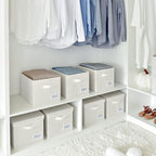 GRANNY SAYS Cloth Storage Bin with Label Holder, Closet Organizers and Storage Shelves, Sweater Storage Boxes for Closet Room