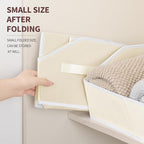 Homsorout Storage Bins for Shelves - Small Trapezoid Closet Shelf Organizer, Fabric Organization Bins with Handles, Storage B