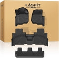 LASFIT Floor Mats for Ford Expedition | Expedition Max 8 Seater 2021 2022 2023 2024(Not Fit 7 Seats), All Weather TPE Protector Custom Fit for SUV Car Liners, 1st& 2nd& 3rd Row, Black 4pcs