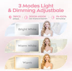 78 Smart LED Light Makeup Mirror Vanity for Car Sun Visor - Anti-reflective Rechargeable Dimmable - 3 Light Modes Sun Visor Mirror with Cover for Gift Women Girl Work Travel Trip Outdoor Dressing