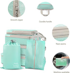 Compression Packing Cubes 6 Set, Dual Zipper Compression Packing Cubes for Travel, Space-Saving Packing Bags for Suitcases, p
