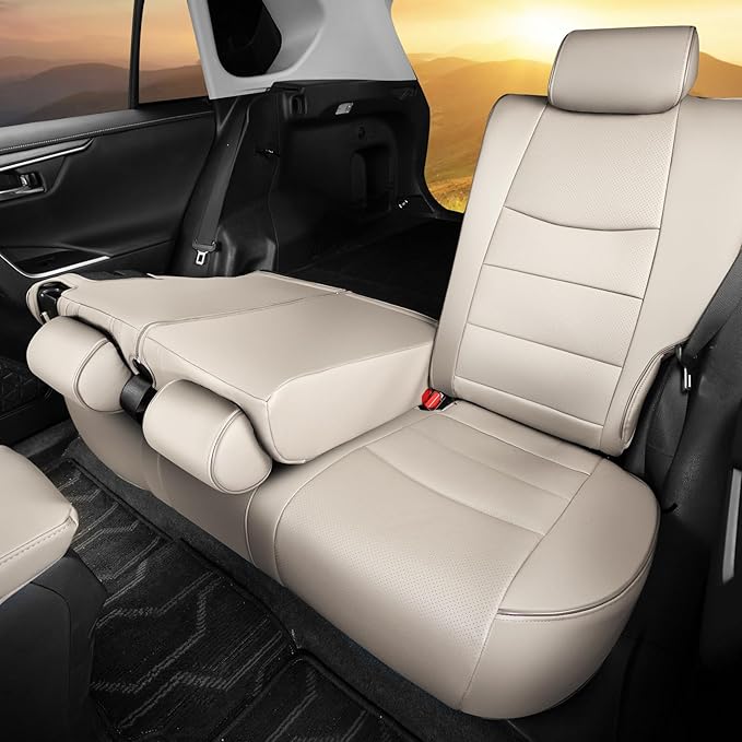 HKZ Fit RAV4 Car Seat Covers Set for 2019 2020 2021 2022 2023 2024 2025 Toyota RAV4 LE,XLE,XLE Premium,Limited - 5 Seats Full
