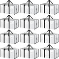 12 Pack Extra Heavy Duty Large Moving Bags with Strong Zipper & Comfortable Handles, Sturdy & Durable Clothes Storage Bags To
