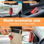 4PCS Car Window Breaker Seatbelt Cutter, Portable 2 in 1 Seatbelt Cutter and Window Glass Breaker Keychain Emergency Escape T
