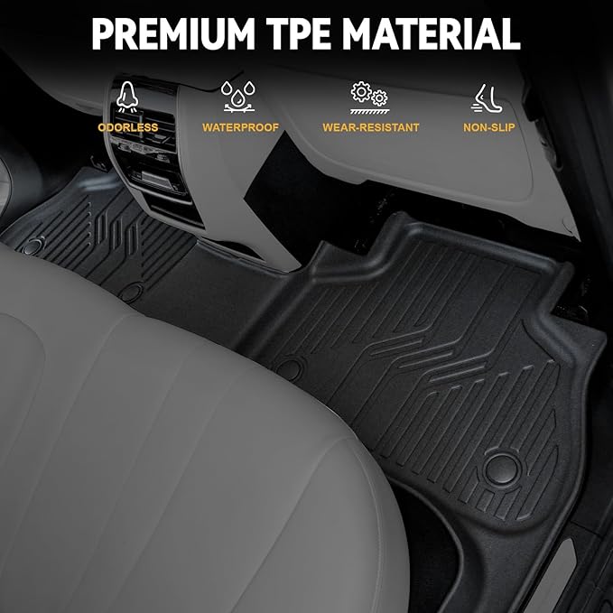 Floor Mats for BMW X5 G05 2019-2026, All Weather Floor Mats Trunk Cargo Liner with Backrest Protectors and Door Sill Guards Accessories, Full Coverage Set (Only Fit 5 Seats)
