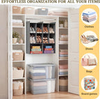 Ofiray-home 3 Tier Hanging Closet Organizer, 10 Compartments Sweater Organizer for Closet with 3 Sturdy Hooks, Closet Organiz