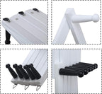 WEBI Accordion Wall Hanger,Wooden Expandable Coat Rack,Accordion Hat Rack for Wall for Hats,Caps,16 Peg Hooks,Black White,2 P