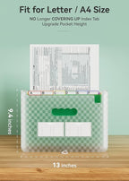 ABC life 26-Pocket Accordion File Organizer, Expandable Monthly Bill & Receipt Holder with Colored A-Z Tabs, Portable Folder 
