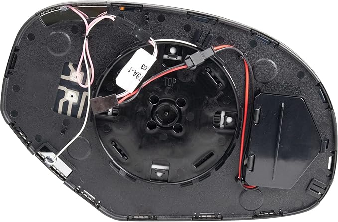 TRQ Mirror Glass w/Backing Plate Heated Driver Side Compatible with Cadillac Chevy GMC SUV