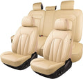 Car Seat Covers Full Set,Breathable and Waterproof Faux Leather Automotive Seat Covers for Cars,Luxury Universal Fit Seat Cov