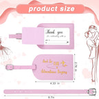 Sweetude 48 Sets Leather Luggage Tag Bulk and So The Adventure Begins Luggage Tags with Name Card for Wedding Bridal Shower B