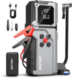 Q27 Jump Starter with Air Compressor, 3000A Portable Car Battery Booster, 150PSI Tire Inflator, Jumper Cables with LED Light, 12V Jump Box for Up to 7.0L Gas & 5.0L Diesel Engines