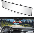 JOYTUTUS Rear View Mirror, Universal 11.81 Inch Panoramic Convex Interior Clip-on Wide Angle Mirror to Reduce Blind Spot Effectively for Car SUV Trucks -Clear