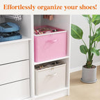 Lifewit 6 Pack Shoe Storage Organizer for Closet, Large Shoe Box Storage Containers with Clear Cover, Foldable Storage Bins F