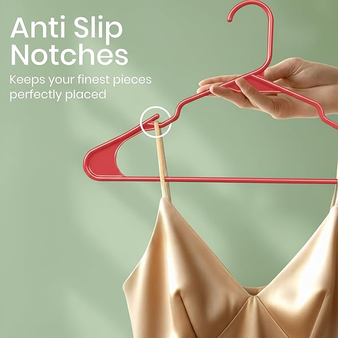 Utopia Home Plastic Hangers 50 Pack - Perfect Space Saving Clothes Hanger - Durable and Strong - Perfect Closet Organizers wi