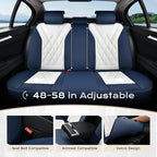 Coverado Car Seat Covers Full Set, Seat Covers for Cars, Waterproof Leather Automotive Seat Cover, Universal Car Interior Pro