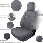 Car Seat Covers, Quilting Leather Seat Covers Full Set, Waterproof Faux Leather Automotive Seat Covers for Cars, Universal Ca