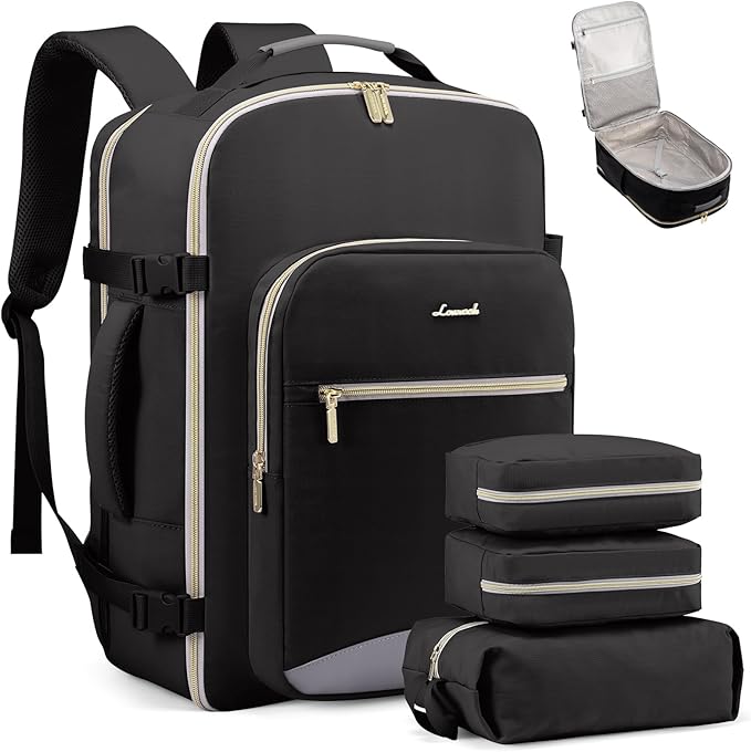 LOVEVOOK Travel Backpack for Women & Men 40L,Airline Approved Carry On Backpack Travel Essentials,TSA Carry on Luggage,Waterp