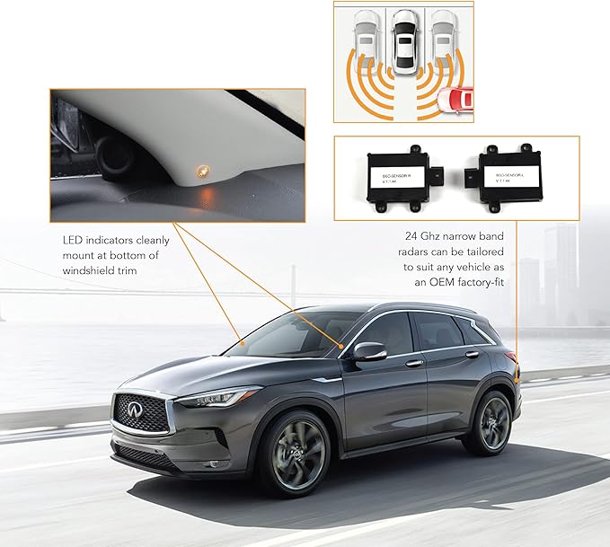 Brandmotion Radar Blind Spot System with Cross Traffic Detection RDBS-1600 | Seamless Integration | Lane Change Assist | 40ft