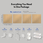Keepo Peg Board Wall Organizer – Plastic Pegboard Panels, Modular Peg Board Storage System for Home Office, Craft Room, Gamin