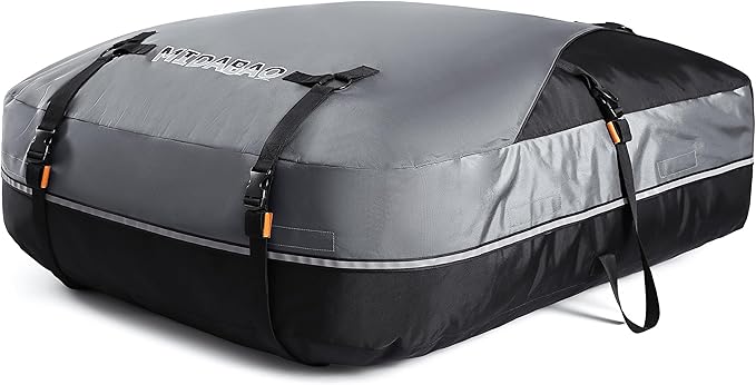 Waterproof Rooftop Cargo Carrier Bag, 100% Waterproof Sealing with Anti-Slip Mat, Fits Vehicles with or Without Roof Rack, 21 Cubic Feet