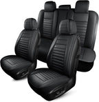 Car Seat Covers Full Set, Waterproof Faux Leather Automotive Seat Covers for Cars, Breathable Universal Car Seat Covers Prote