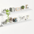 Vivelove White Floating Shelves 12 Inches Deep, 55x12 Floating Shelves for Wall with Invisible Brackets, Room Shelves for Liv