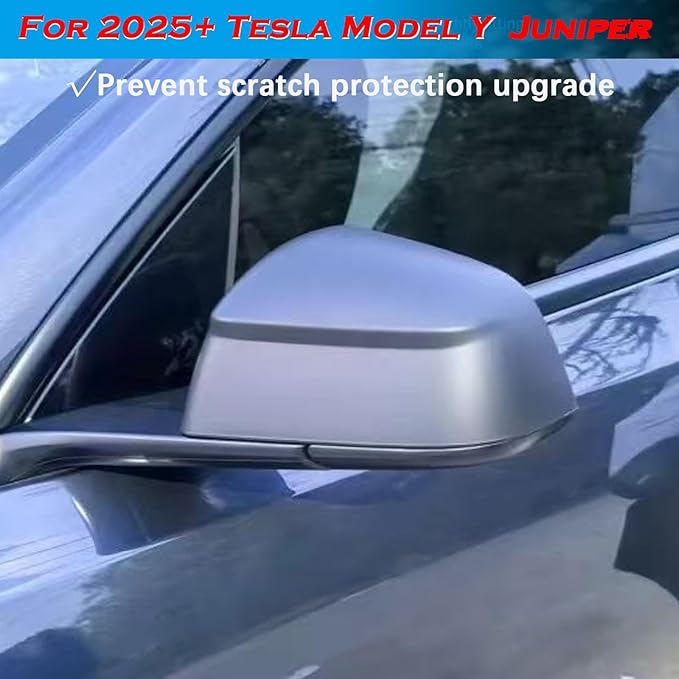 YHCDSEA Rearview Mirror Guard Cover for Tesla Model Y Juniper, Side Mirror Cover Exterior Accessories fit for Model Y Juniper 2025 2026 (Matt Black)