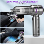 WADEO Handheld Vacuum Cordless, 4-in-1 21000PA Brushless Car Vacuum & 210000RPM Air Duster 7500mAh Battery Air Blower Wireles
