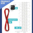 12V 240 LEDs Van Interior Light Kits, LED Module Lights Ceiling Lamp with Harness Switch for Car Van Truck Auto Vehicle Caravan Trailers Boat Bus RV Room Cargo White Lighting (80 Modules, White)