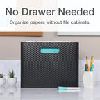 Pendaflex Mobile File Box with Handles, Easy Set Up, Collapse Down and Store Away, 13"W x 10"H x 6.5"D, Holds Letter Size Fil