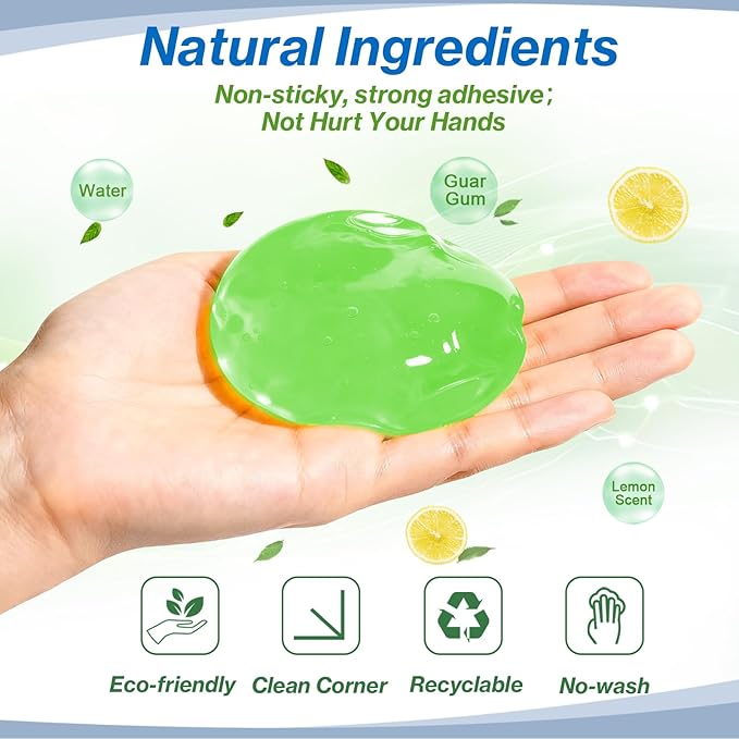 Car Cleaning Gels-4 Pack, Cleaning Gel for Car, Dust Cleaner Putty Cleaner Slime Cleaning Supplies Auto Detailing Tools, Clea