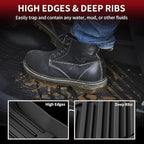 LASFIT Floor Mats for Toyota Camry 2017 2016 2015 LE/SE/XLE/XSE/Hybrid, Custom Fit TPE All Weather Floor Liners for Camry 2015-2017 1st & 2nd Row Car Mats, Black