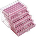 YUFONG Necklace Holder Organizer, Dustproof Necklace Box Velvet Necklace Organizer Box with Lid Clear Acrylic Dustproof Stack
