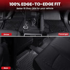 LASFIT Floor Mats for Toyota Tacoma 2024-2026 Double Cab Gas (Only Fit Manual Tran) All Weather TPE Floor Liners for Custom Fit Tacoma Front&Rear 2 Row Mats (Not Fit Xtra Cab or Hybrid or Auto Trans)