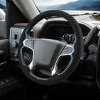 Steering Wheel Cover for Chevy Silverado 1500 2014-2018/2500 2500HD 3500 3500HD 2015-2019/ 4500HD 5500HD 6500HD 2019-2024/ Suburban Tahoe 2015-2020/ Colorado 2015-2022/ Traverse 2018-2023 Chevrolet