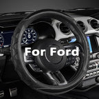 GIANT PANDA Car Steering Wheel Cover for Ford Escape Edge EcoSport Bronco Sport Explorer,3D Sporty Design,Black