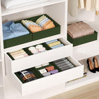 DIMJ Drawer Organizer Clothes - 20 Pack Closet Drawer Organizer Bins for Baby Clothes Storage, Fabric Dresser Organizer for N