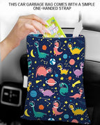 Car Trash Can, Durable Hanging Car Trash Garbage Bag, Cute Automotive Garbage Cans Organizer, Cute Colorful Dinosaur