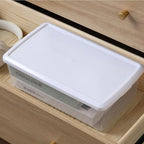 novelinks 6 Quart Clear Plastic Storage Bins with White Lids Stackable Box Craft Storage Organizing Container Sensory Bin,8 P