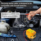 Jump Starter Adapter for DeWalt 20V MAX Battery, 12V Portable Car Jump Cables, Automotive Booster Cable Adapter, Jump Starting Dead or Weak Batteries, Engine up to 3.5 Liters (NO Battery)
