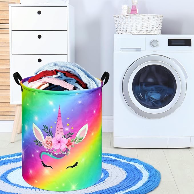 Round Laundry Basket Storage Bins Nursery Hamper Gift Baskets for Home,Office,Home Decor