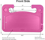 Steering Wheel Tray,Car Desk for Writing,Laptop,Tablet,iPad or Notebook with Pen Slot,Food Eating Table Trays,Fit Most Vehicle Steering Wheels(Pink)